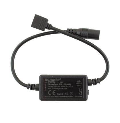 Ovladač a přijímač pro RGB LED pásky, RF, 3x2A, 4zónový systém